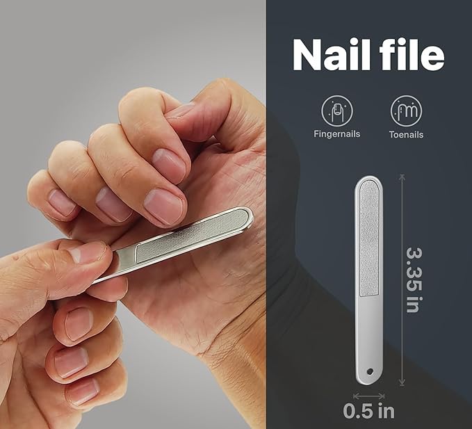 Konovo 5-Piece Nail Clippers Set，Stainless Steel Manicure Kit, Nail Grooming Travel Kit, Ail Clippers for Men, Toenail Clippers or Nail Cutter, Fingernail Clippers For Women, Manicure and Pedicure Kit