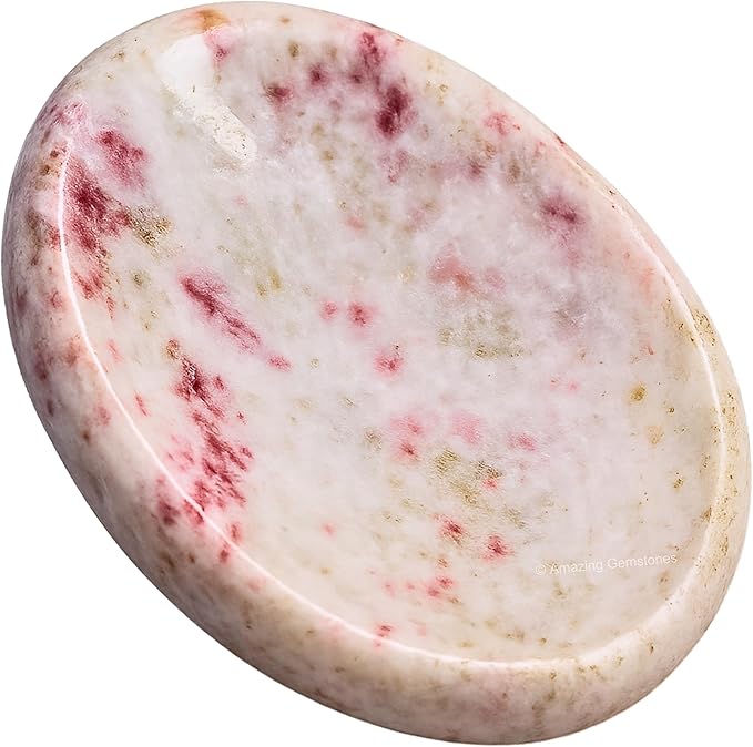 Amazing Gemstone Cinnabarite Worry Stone Crystals and Healing Stones - Worry Stones for Stress Relief Gifts - Piedra Crystal Fidget for Meditation - Unique Stocking Stuffers and Birthday Gifts