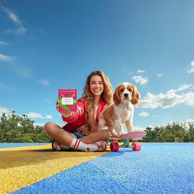 Life Plus Style Gourmet The Secret Garden Organic Pomegranate Green Tea Natural Caffeinated Herbal Leaf 50 Tea Bags Gift Tin USDA Certified Non-GMO Sugar Free Antioxidant Rich Green Tea