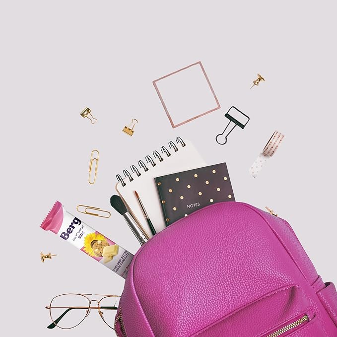 Berg Energy Bites Sunflower Butter & White Chocolate – Plant‑Based Protein Snack with 16 g Protein & 1 g Sugar – Vegan, Gluten‑Free, Low Sugar, High Fiber, Non‑GMO Prebiotic Bites – 1.5 oz (8 Pack)