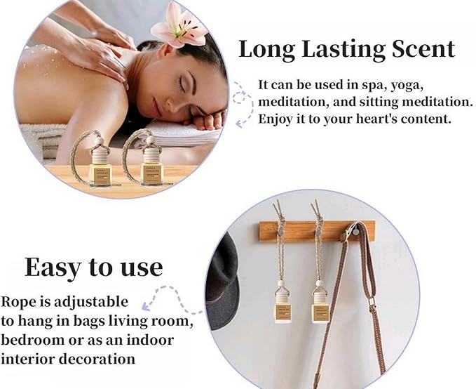 2Pack VANILLA CHOCOLATE Scented Automotive Air Freshener Set, Car Accessories Decoration Hanging Scented Car Diffuser for Men Women