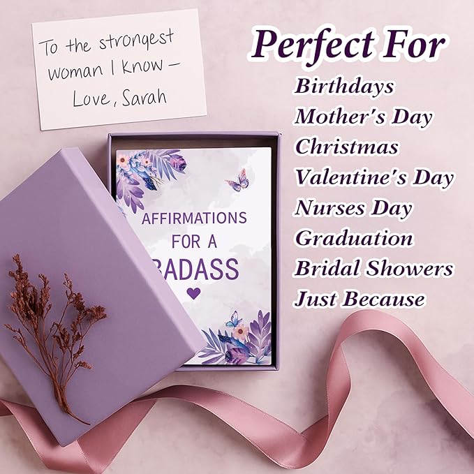 Gifts for Women, Affirmation Cards for Women Her Female– Inspirational Daily Affirmations for Friends, Sister, Mom- Self Care Gift Ideas for Nurses, Teacher, Birthday, Christmas, Stocking Stuffers