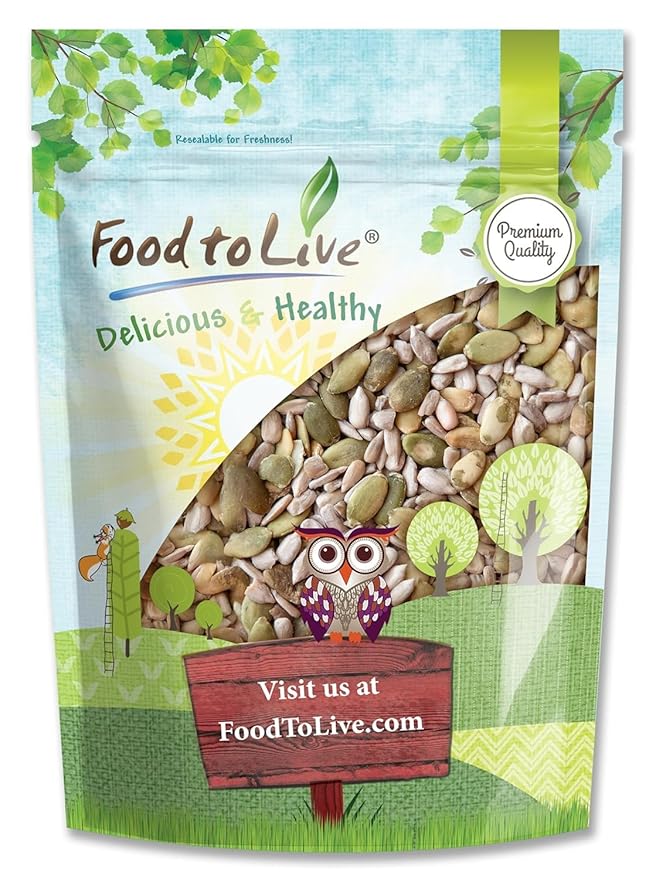 Food to Live Organic Sunflower and Pumpkin Seed Mix, 4 Pounds – Natural Snack, Rich in Protein, Perfect for Snacking, Baking and Salads, Raw, Vegan, Kosher, Bulk