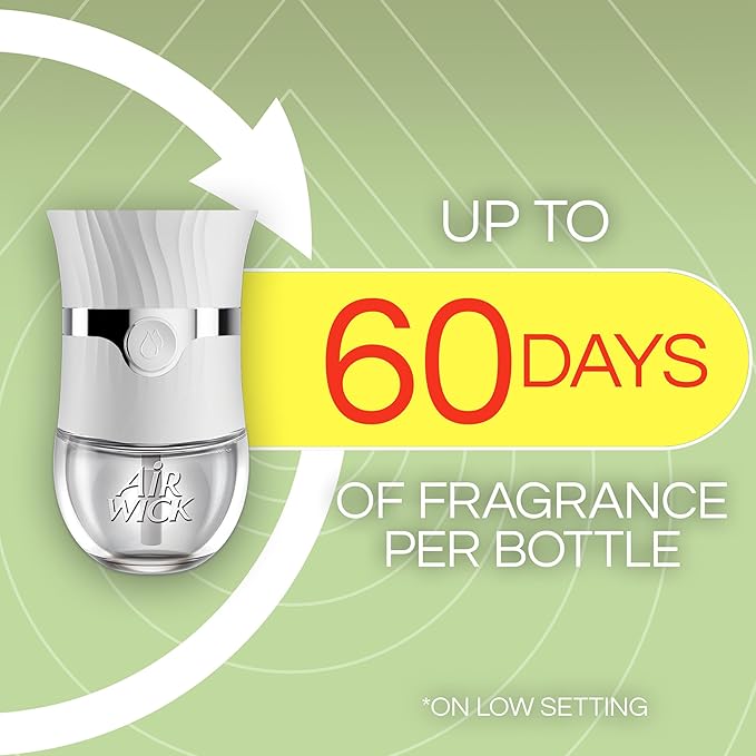 Air Wick Plug in Scented Oil Refill, 7ct, Apple Cinnamon Medley, Fall Scent, Essential Oils, Air Freshener