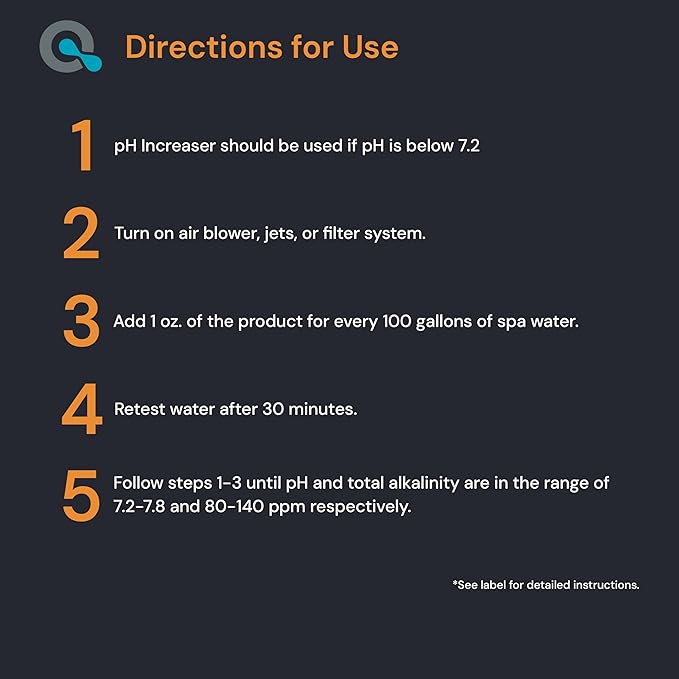 AquaDoc Spa pH Increaser for Hot Tub - 16oz - Spa pH Up for Water Balance - Hot Tub Chemicals Made in USA