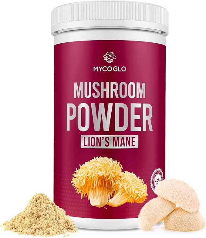 Organic Lions Mane Mushroom Powder – 100% Pure Plant-Based Superfood – Supports Focus, Clarity & Everyday Vitality – Rich in Natural Nutrients & Antioxidants – Perfect for Smoothies, Coffee & Tea