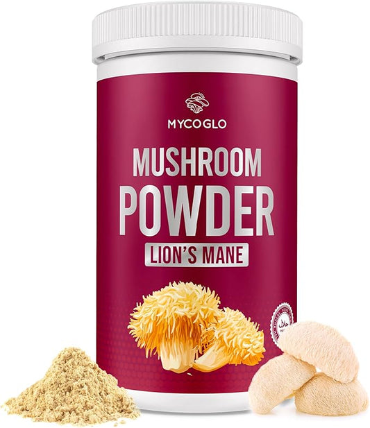 Organic Lions Mane Mushroom Powder – 100% Pure Plant-Based Superfood – Supports Focus, Clarity & Everyday Vitality – Rich in Natural Nutrients & Antioxidants – Perfect for Smoothies, Coffee & Tea