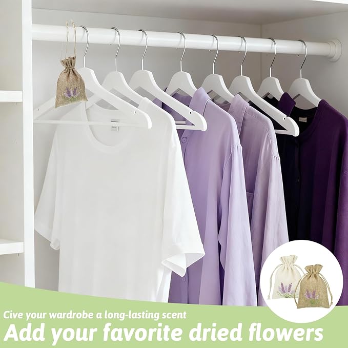 12 PCS Lavender Bags, Burlap Drawstring Bags, Empty Perfume Pouches Drawstring Sachets, Candy Cotton Pouch, Small Jute Bag for Jewelry Candy Wedding