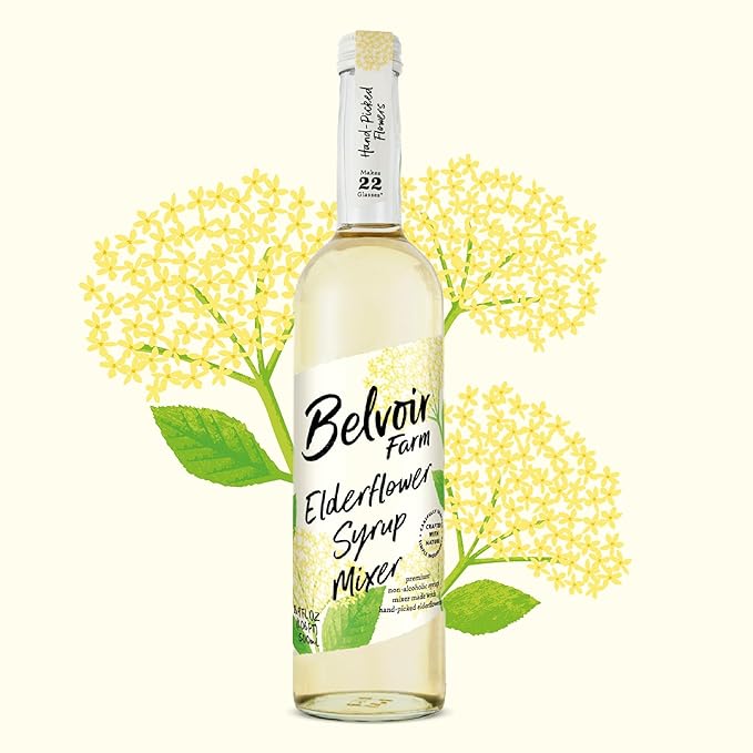 BELVOIR FRUIT FARMS Elderflower Syrup Mixer, 500ml (Pack of 1) | Refreshing Botanical Drink Mix | Perfect for Cocktails | Natural Flavor| No Preservatives| Made with Fresh Elderflowers.