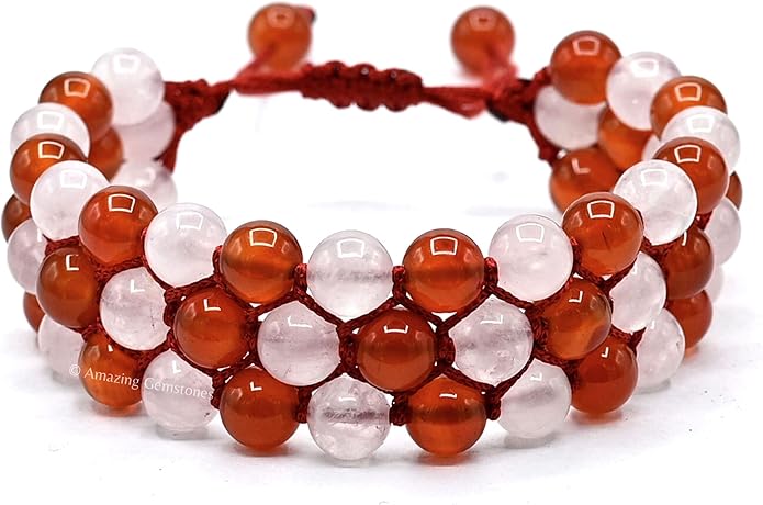 Natural Healing Crystal Bracelet for Women - Mens Bracelet Energy Balancing Gemstones Set - Adjustable Stone Bead Bracelet for Men and Women - Chakra Crystal Therapy Accessory, Meditation