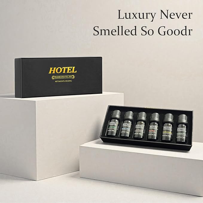 Hotel Collection Luxury Diffuser Oils Set for Diffusers, Fragrance, Scents for Candle Making, Soap (6 * 10ML Set01)