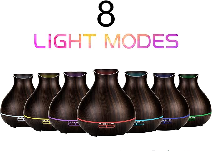 BZseed Aromatherapy Essential Oil Diffusers,2 PCS 550ml High Mist Output Humidifiers for Large Room, Home, Waterless Auto-Off, 7 Color LED Lights Cool Mist Humidifier Ultrasonic Diffusers