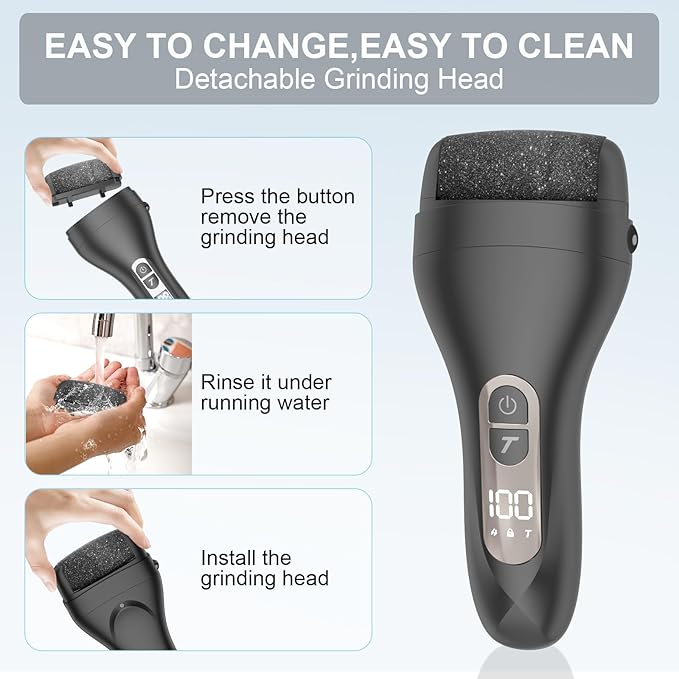 Callus Removers 8 Pack Replacement Rollers Heads for Electric Feet File Pedicure Tools, Pedicure Kit Refill Rollers 3 Extra Coarse, 3 Regular Coarse, 2 Fine Coarse Refill Rollers