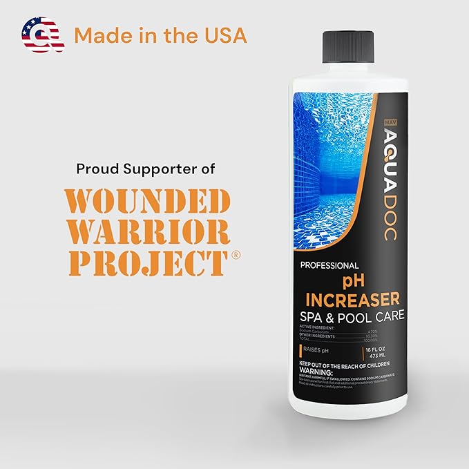 AquaDoc Spa pH Increaser for Hot Tub - 16oz - Spa pH Up for Water Balance - Hot Tub Chemicals Made in USA