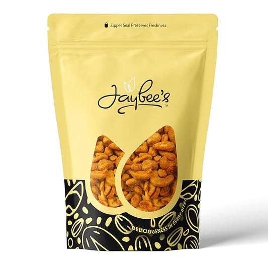 Hot & Spicy Chipotle Flavored Cashews 3 Pound Resealable Pouch | Bold & Crunchy Snack | Gourmet Seasoned Nuts | Perfect for Parties & Gifting | Jaybee's Nuts