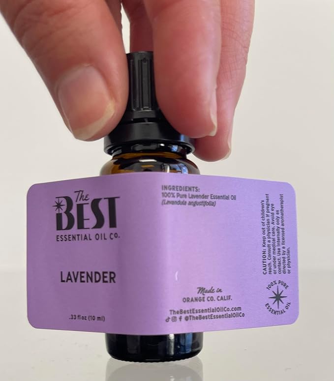 The Best Lavender Essential Oil- Premium Grade- 100% Pure & Natural for Aromatherapy, Diffuser, Spa, Massage, Air Freshener- 10 ml (.33 fl oz)