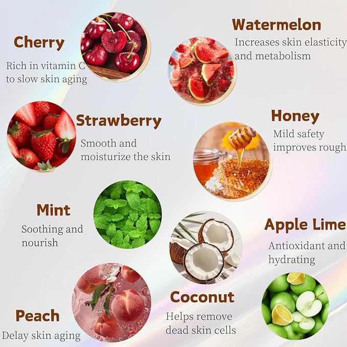 8PCS Bee Lip Balm Honey Pot - Lip Sleeping Mask - Lip Gloss for Women - Lip Mask Overnight Gift Set - Tinted Lip Balm - Easter Gifts - Honey,Cherry,Strawberry,Apple Lime,Watermelon,Mint,Coconut,Peach