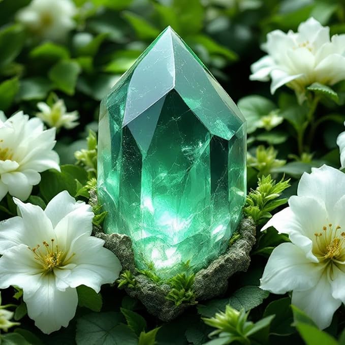 Innergy Heart Chakra Crystal Infused Car Air Freshener - Portable 8 ml. Hanging Essential Oil Diffuser For Vehicle, Long-Lasting Fragrance, Eco-Friendly Design, Freshness On The Go!