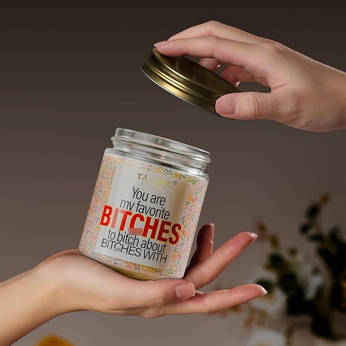 Gifts for Women, Unique Gifts for Women, Best Friend Funny Birthday Gifts for Women Men, Friendship Gifts for Women Men Friends - 8.4 oz GOOD VIBE Scented Candles Gifts, TCGJ7495-2-GV-2