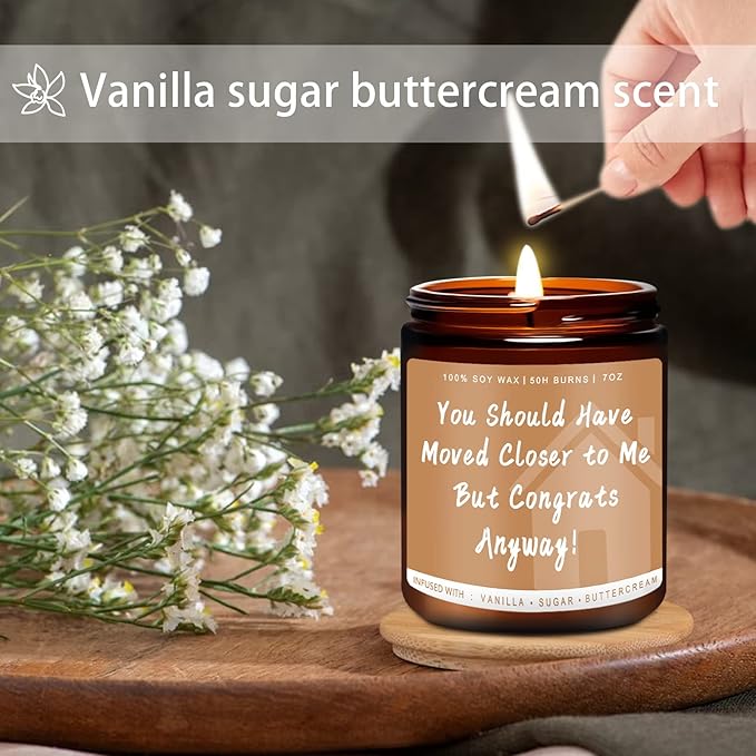 Auelife House Warming Gifts New Home, Housewarming Candle, Unique House Warming Gift, New House Gift, New House Candles for Home, Homeowner Gifts for Friend, Family, Women, Men