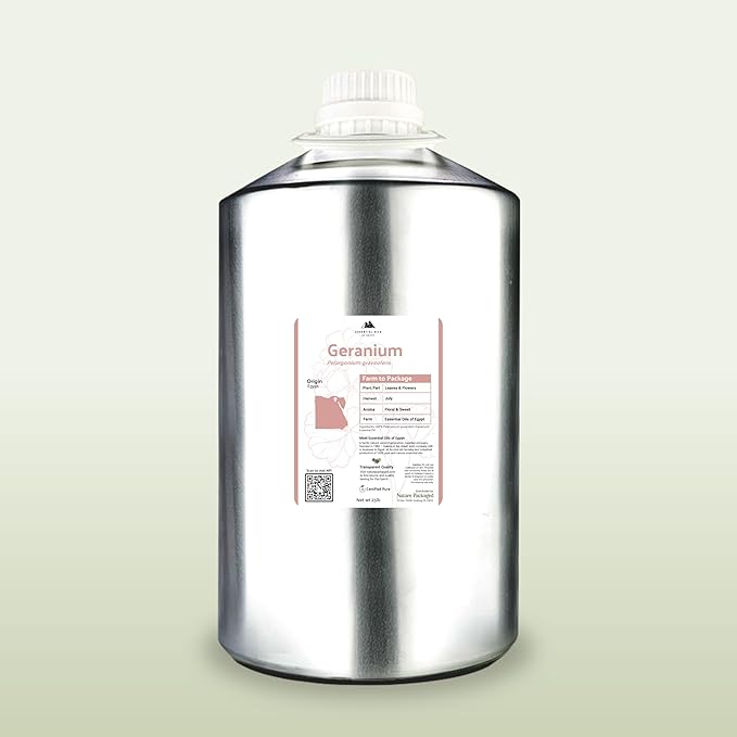 Geranium Essential Oil - Direct from Egypt Nile Delta - Pure Essential Oils for Body, Skincare & Balance - Natural Aceite de Geranio - 100% Pure Therapeutic Grade (15ml)