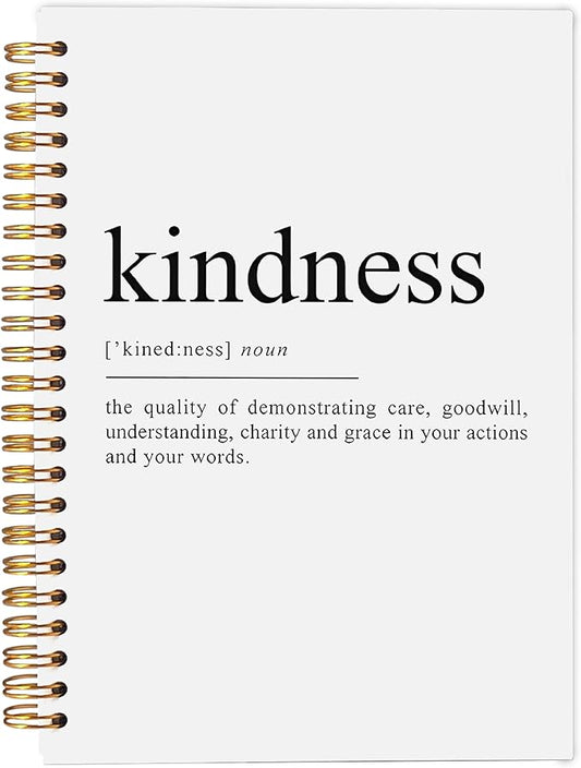 Kindness Definition Inspirational Notebook, Kindness Gifts, Motivational Journal for Women Men, Inspirational Spiral Notebooks 5.5x8.3 Inch