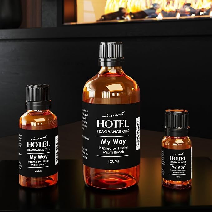 AirScent My Way Diffuser Oil Inspired by The 1 Hotel Miami Scent - Premium My Way Fragrance Oil Blend for Ultrasonic and Waterless Diffusers and Crafting - 10 mL, 0.34 fl oz Glass Dropper Bottle