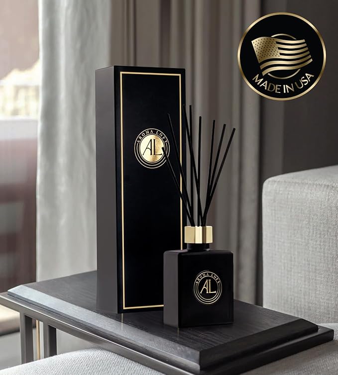 Reed Diffuser-Cashmere Vanilla Reed Diffusers for Home-5 oz.Oil Diffuser Sticks - Bathroom Diffuser Set-Scent Diffusers for Home- Oil Diffuser Reeds,-Scent Sticks in Oil-Office Smell Good Stuff