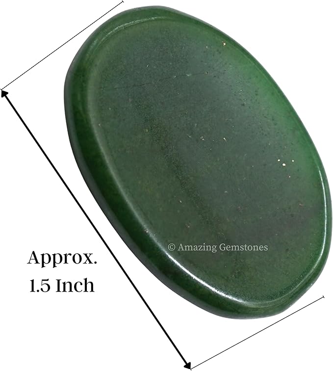 Amazing Gemstone Green Jade Aventurine Worry Stone Crystals and Healing Stones - Worry for Stress Relief Gifts - Piedra Crystal Fidget for Meditation - Unique Stocking Stuffers and Birthday Gifts