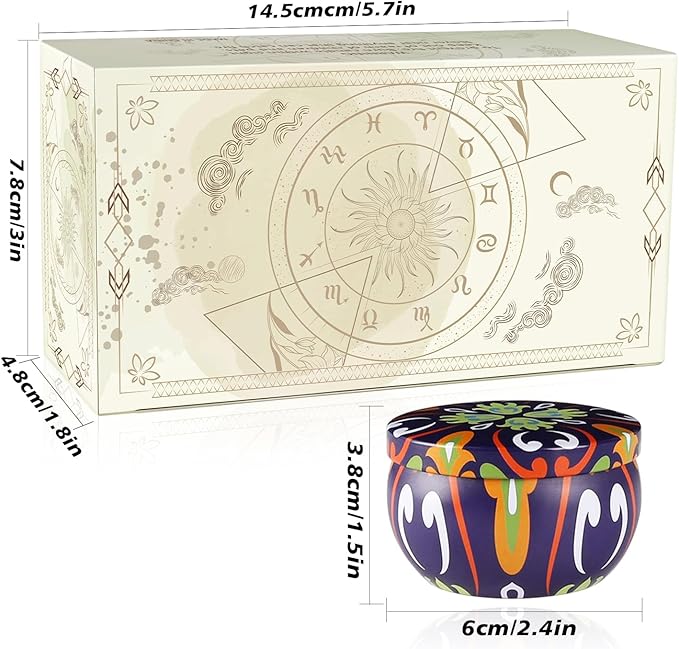 2-Pack Aromatherapy Scented Candles - Bonfires and Cinnamon, Natural Soy Wax with Natural Essential Oils, Use for Home Decor, Yoga,Bath,Women,Mother's Day Gift.