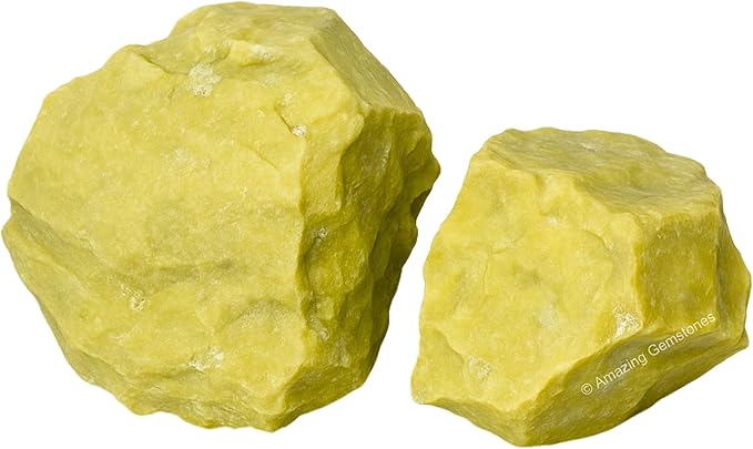 Amazing Gemstone 2 Pieces Serpentine Raw Crystals and Healing Stones, Natural Rocks for Tumbling and DIY Raw Stones and Crystals