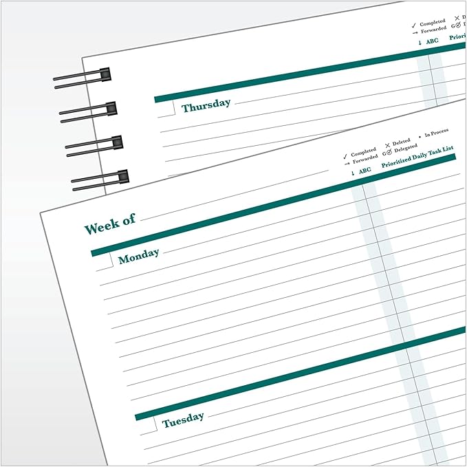 FranklinCovey - Undated Planner | Weekly - Wire-Bound Planner (7” x 8.5” X 1”)
