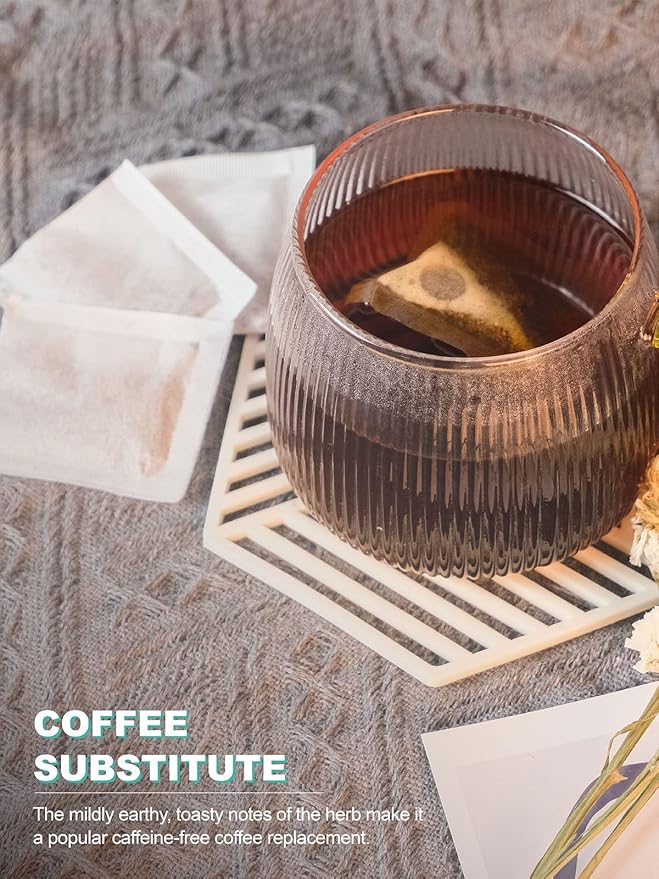 TeeLux Roasted Dandelion Root Tea Bags, Premium Natural Dandelion Root Herbal Tea, Caffeine Free, 50 Tea Bags