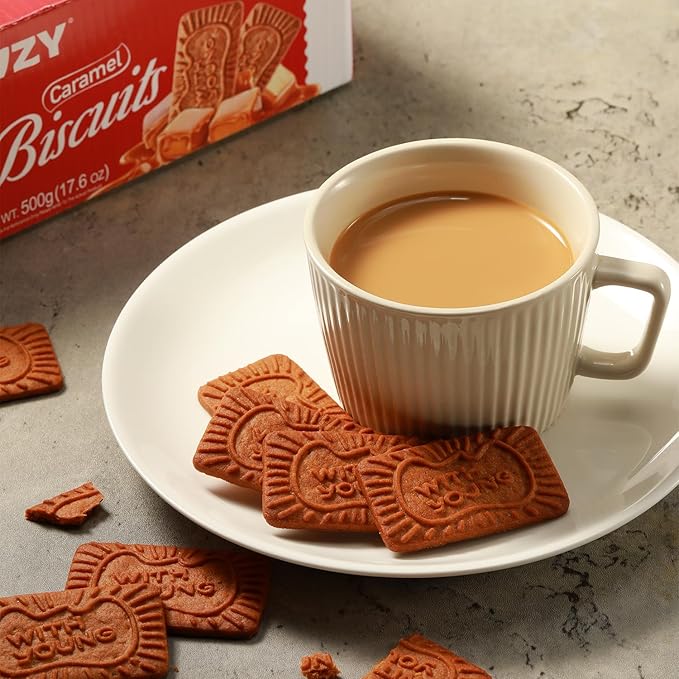 WZY Gourmet Caramelized Biscuit Cookies Vegan Non-GMO Project Verified 17.6 OZ (500g) Perfect Crunch for Coffee Tea Snacking & Desserts Crunchy Buttery & Delicious (17.6 OZ (500g))