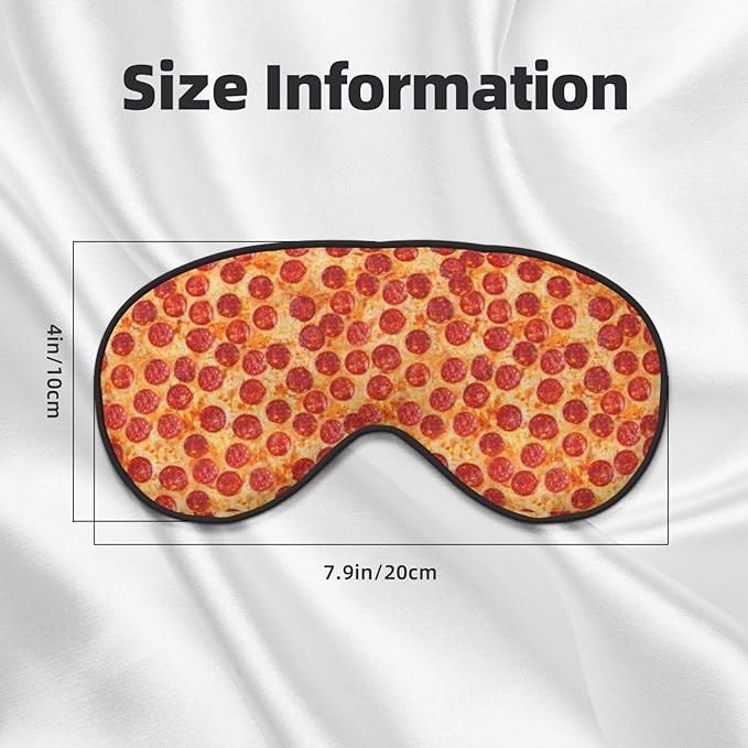 Pizza Pepperoni Sleeping Eye Mask Eye Mask for Sleeping Soft Comfort Eye Shade Blackout Eye Cover for Deep Rest Travel Nap Meditation