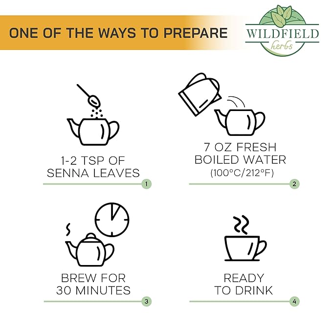 4 oz. Senna Leaf Senna Leaves Tea Bags Herbal Tea (Senna Alexandrina) - 113g Bags Hoja De Sen Hojas De Sen Para Te