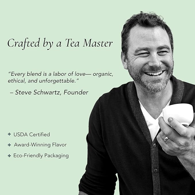 Art of Tea | Organic White Coconut Crème | 12 Count Eco Friendly Sampler Box Assortment | Premium Caffeinated Organic White Tea Variety | Biodegradable Sachets