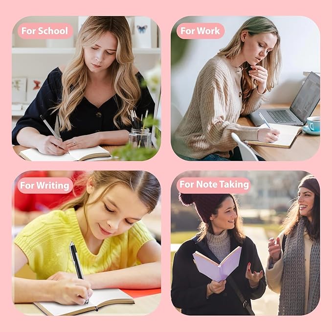 CAGIE Lined Journal Notebook for Women and Girls 256 Pages Cute Diary with Heart-Shaped Leather Journals for Writing A5 Soft Cover Notebooks for Work School (Purple2, A5)