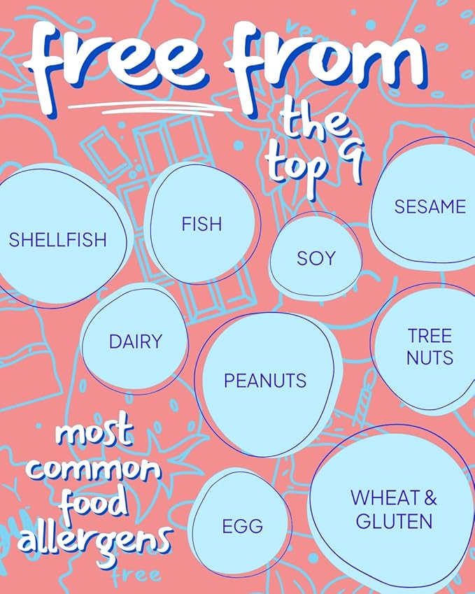 Skinny Crispy Birthday Cake Rice Treats – Low Sugar (4g), Vegan, Gluten-Free, Dairy-Free, Non-GMO, Top 9 Allergen-Free, Healthy Snack Bars, 10 Count