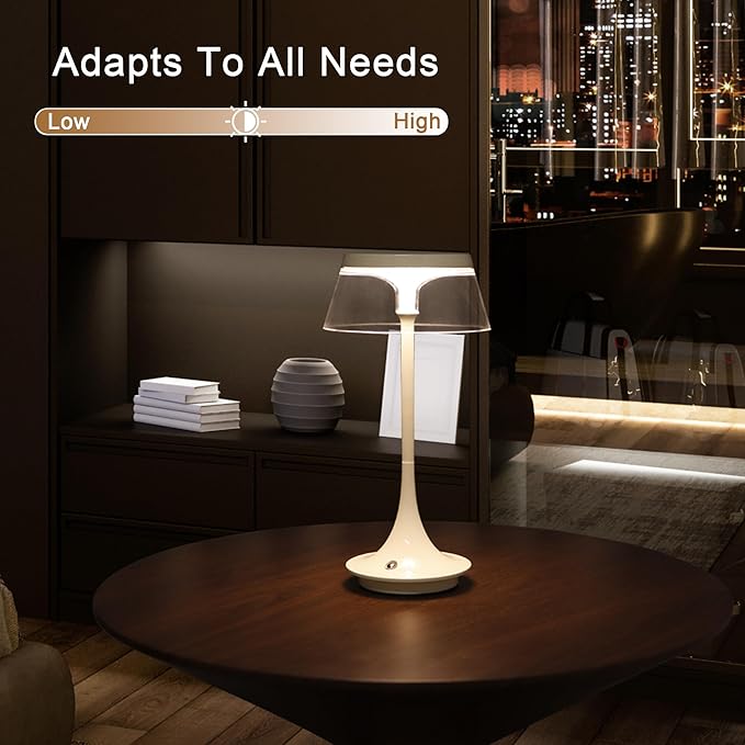 JHY DESIGN 3-Color Light Dimmable Bedside Table Lamp 10.5" H Nightstand Lamp Touch Control Lamp for Bedroom Living Room Indoors Outdoors(4PCS)
