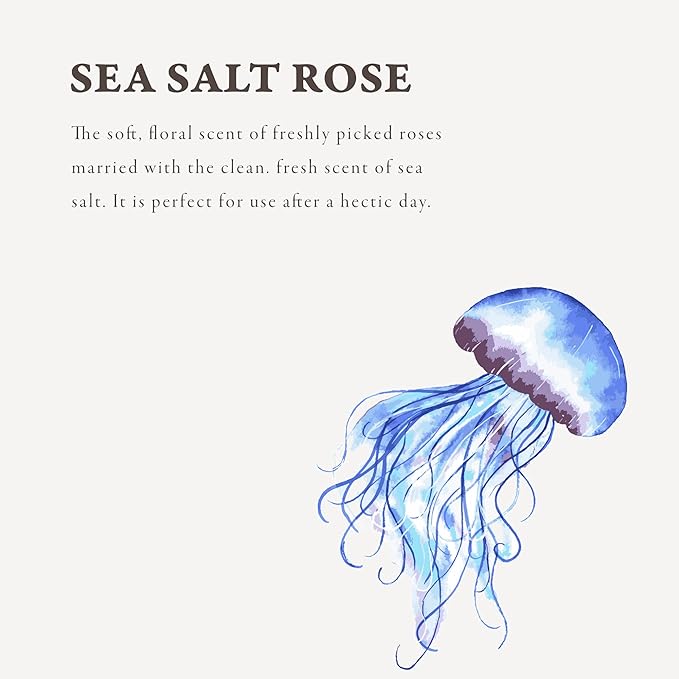 Hidden Label Scented Soy Candles, Large Candle 12oz Sea Salt Rose Ceramic Jar Lava Collection, Gorgeous Gifts for Birthday Thanksgiving Christmas