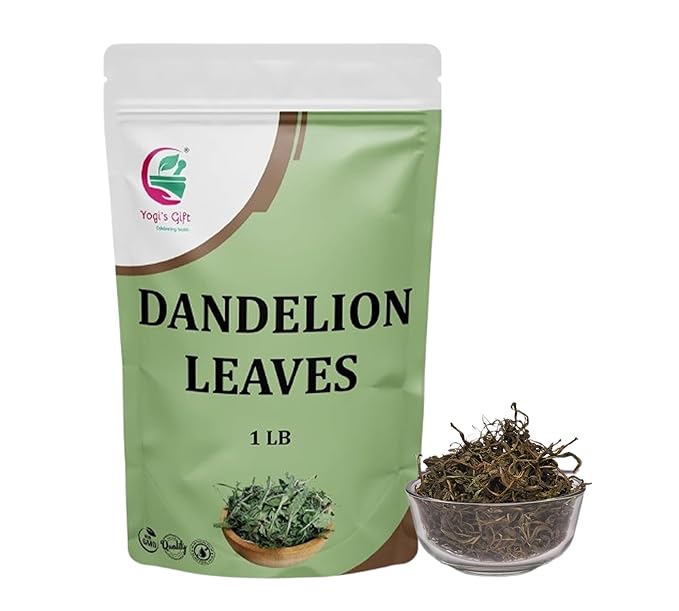 Dandelion Leaves 1 LB, 100% Natural & Pure, Ideal for Dandelion Tea, Herbal Blends & Wellness Uses, 1 LB Bulk Pack, Resealable Bag for Freshness - By Yogi’s Gift®