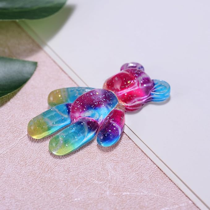 Worry Bear, Pocket Bear Hug, Anxiety Relief Gifts for Men Women, Mental Health Positivity Gift, Stress Relief Gift for Her, Comforting Gifts for Son Daughter Back to School, Rainbow Gradient