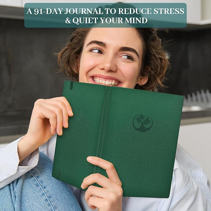 Mental Health & Anxiety Journal, 91 Days Mood Tracker Journal for Mindfulness, Self Care & Stress Relief, Guided CBT Journal with Mental Health Coloring Book Pages & Dream Diary to Record, Wellness Gifts for Women Men