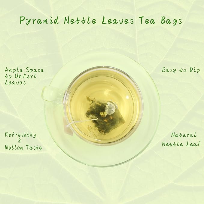 Jarteela - Nettle Leaf Tea Bag, 1.5g x 54 Count - Premium Stinging Nettle Tea - Natural Herbal Tea Bags - Non-GMO - Caffeine-free Tea - Support Digestion & Eye Health