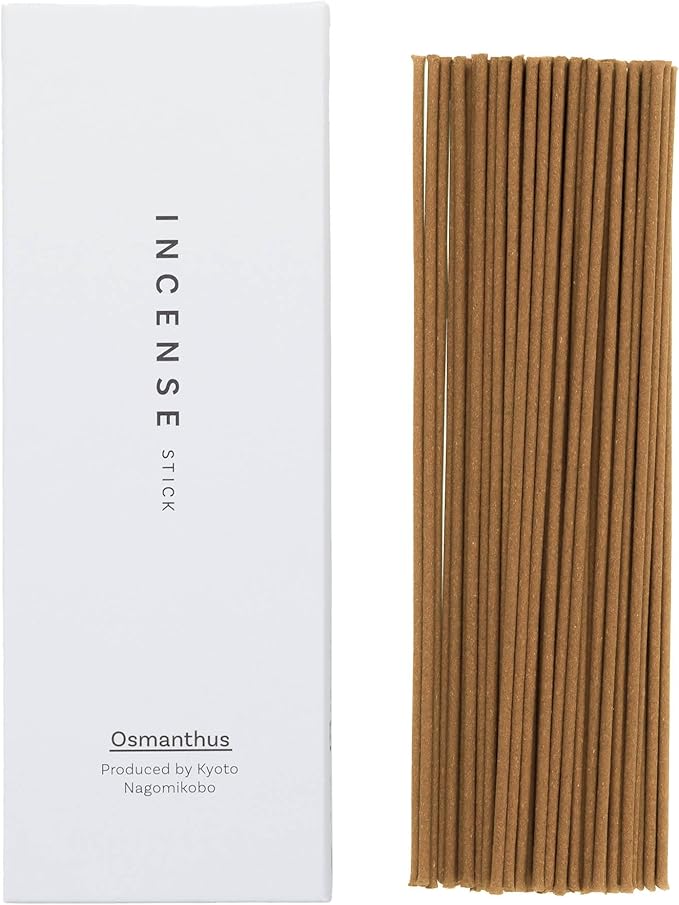 Kyoto Osmanthus Incense Sticks - Japanese Temple Aroma, Ideal for Relaxation & Meditation, Approx. 60 Sticks (0.044 Pounds) - Premium Quality Incense for Spiritual & Home Use Nagomikobo