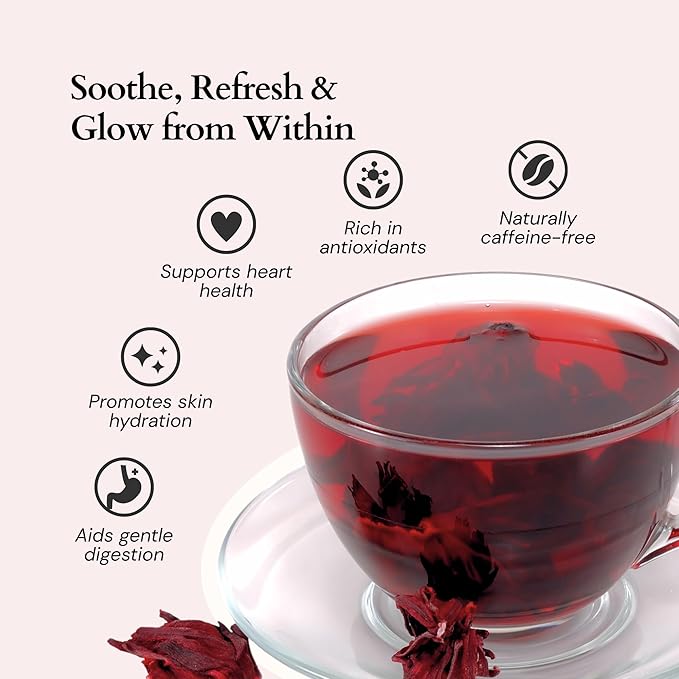 Sippingly Hibiscus Tea Sampler Box - 8 Premium Hibiscus-Infused Blends. 32 Biodegradable Tea Bags. Caffeine-Free, Antioxidant-Rich, Fruity & Floral Herbal Tea Gift Set.