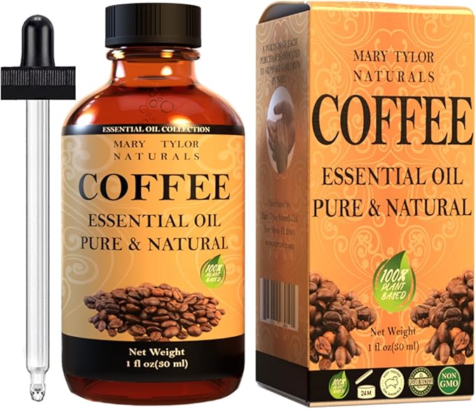 Coffee Essential Oil (1 oz), Premium Therapeutic Grade, 100% Pure and Natural, Perfect for Aromatherapy, Diffuser, DIY by Mary Tylor Naturals