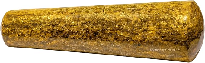 Amazing Gemstone Bronzite Crystal Wand Massage Stick - Pelvic Wand Gua Sha for Adults - Crystals and Healing Stones Massage Wands for Adults Gifts (Smooth)