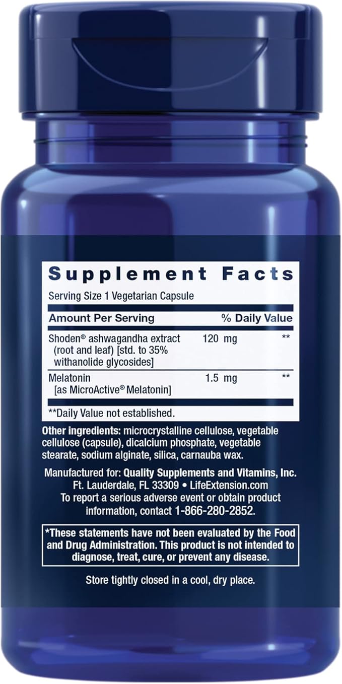 Life Extension Rest & Renew, for a Refreshing & Restorative Night’s Sleep, Gluten-Free, Non-GMO, Vegetarian, 30 Capsules